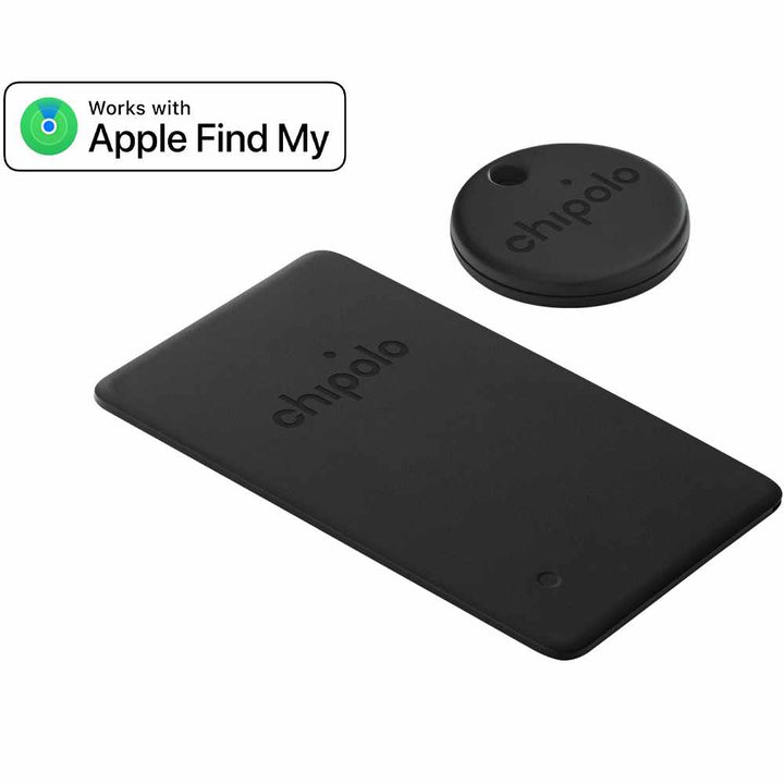 //// Chipolo Spot Bundle Bluetooth Item Finder with Apple Find My - One Spot and Card Spot - Black  |115-2161