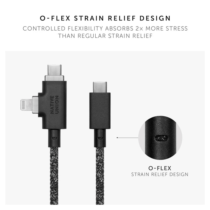 Native Union | Belt Cable Duo Pro Reinforced Braided Charging Cable 8FT 240W – Cosmos | BELT-PROCCL-COS-NP