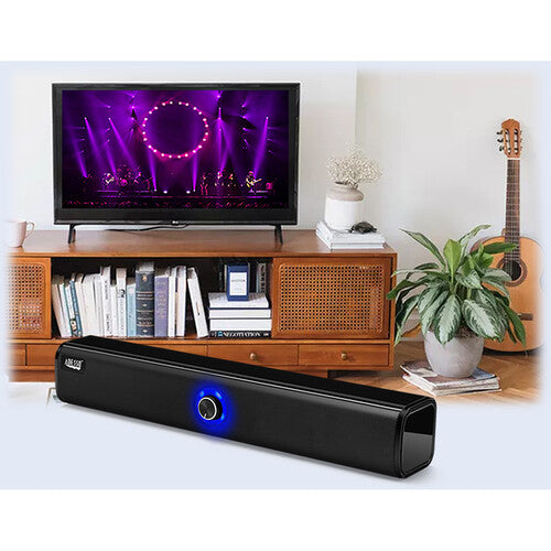 Adesso | Xtream S6 Bluetooth and 3.5mm Stereo Multimedia Soundbar Speaker - Black | XTREAM S6