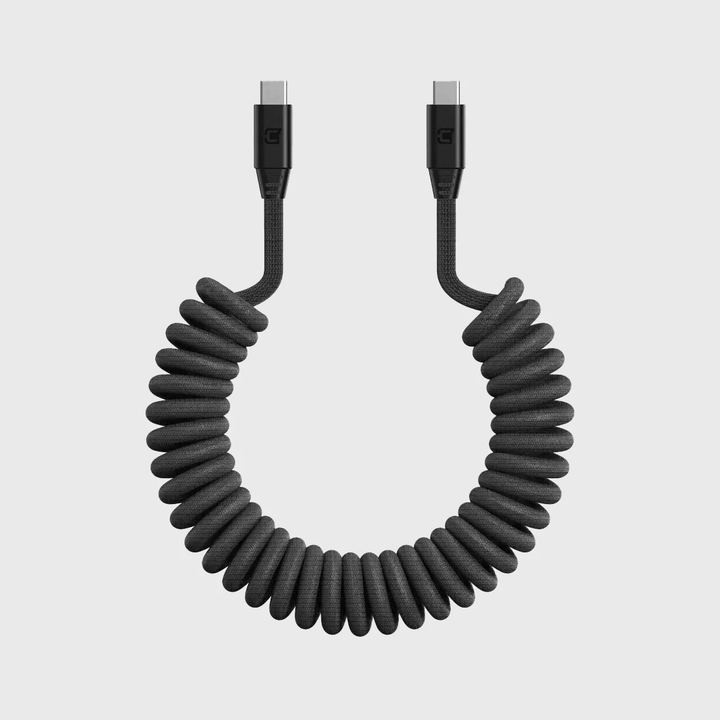 Caseco | Road Ready Coil Cord (USB-C to USB-C) - Black | C0520-20