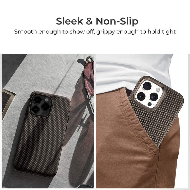 Caseco | Aramid Fiber Weave Pattern iPhone 16 Pro Max - Brown | C28D2-55