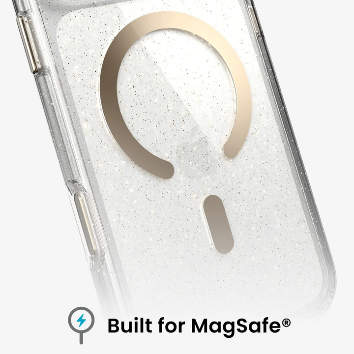 Speck | Presidio Lux Glitter MagSafe iPhone 18 Pro Max Case - Gold Glitter |  151118-9221