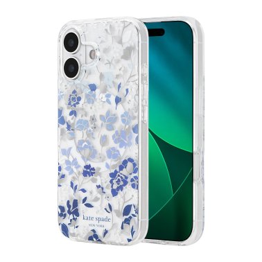 Kate Spade | Protective MagSafe iPhone 17 Case - Flowerbed Blue | KS057400