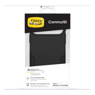 OtterBox | Commuter w/MagSafe iPhone 17 Pro Max + Camera Control Case - Black | 77-98338