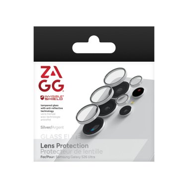 ZAGG | InvisibleShield Glass Elite Camera Rings Lens Protector for Samsung Galaxy S26 Ultra - Silver | 0200121135