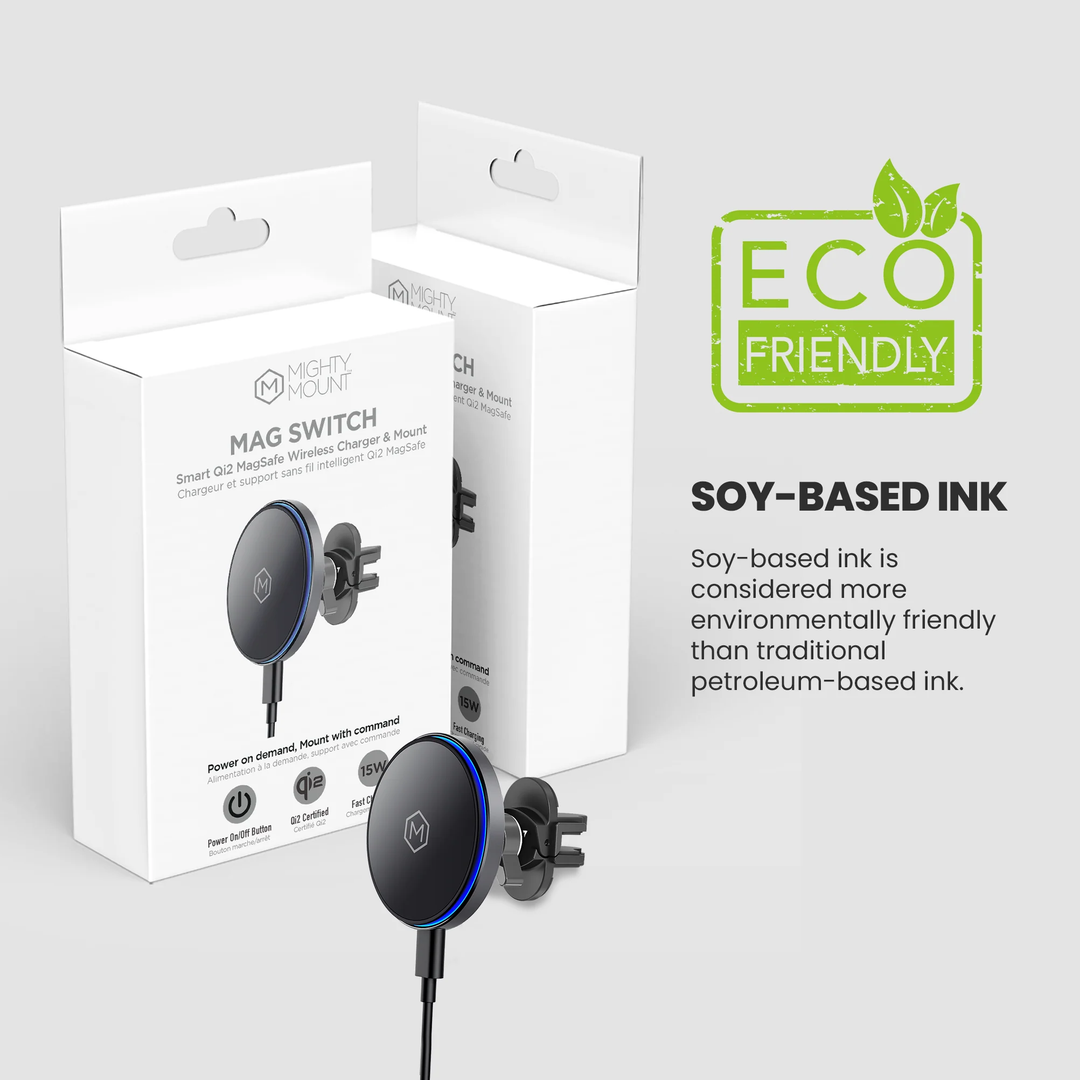 Mighty Mount | Mag Switch Qi2 Wireless Charger & Vent Mount - Black | M2050-90