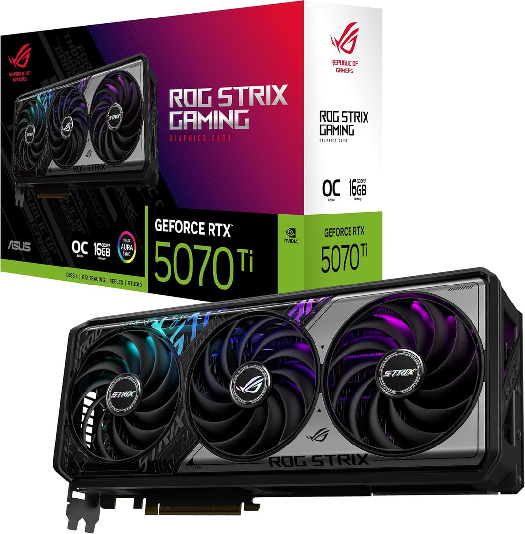 ASUS | Video Card GeForce RTX 5070 Ti 16GB GDDR7 OC RTL | ROG-STRIX-RTX5070TI-O16G-GAMING