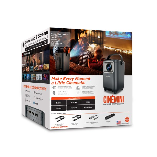 HyperGear | CineMini Portable Mini Projector w/ Android OS 160 Lumens | 15-14288