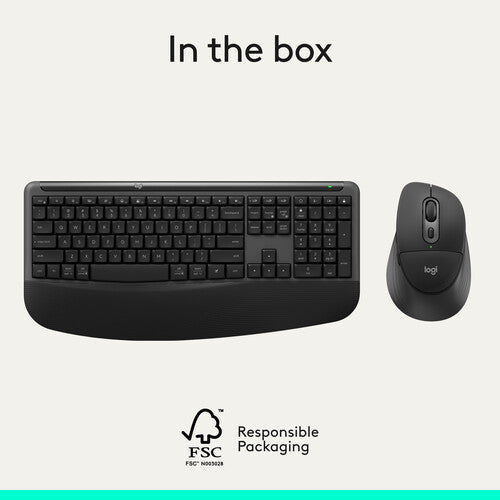 Logitech | Signature Comfort Plus MK880 Wireless Keyboard & Mouse Combo - Black | 920-013968