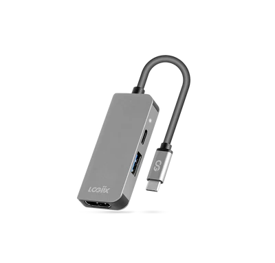 LOGiiX | Multiport Hub 3-in-1 USB-C - Graphite Grey | LGX-13887