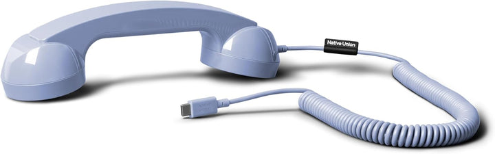 Native Union | POP Phone Retro Telephone Handset with Mic & Speaker, USB-C for iPhone, iPad, Laptop, Tablet - Azur | POP-P-AZR