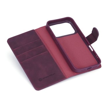 SPECTRUM | Folio Slim Detachable 2-1 Wallet Case iPhone 18 Pro/17 Pro - Dark Cherry | 18PROCHERRY