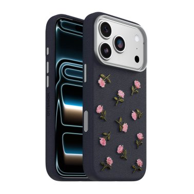 Otterbox | Symmetry Cactus Leather iPhone 18 Pro/17 Pro Embroidery MagSafe Case - Manor Bloom | 77-001349