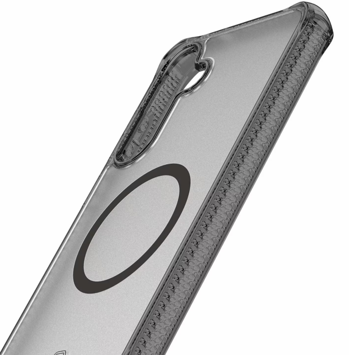 //// ITSKINS | Hybrid_R Vapor Case Compatible w/MagSafe for Samsung Galaxy S25+ - Smoke | 120-9165