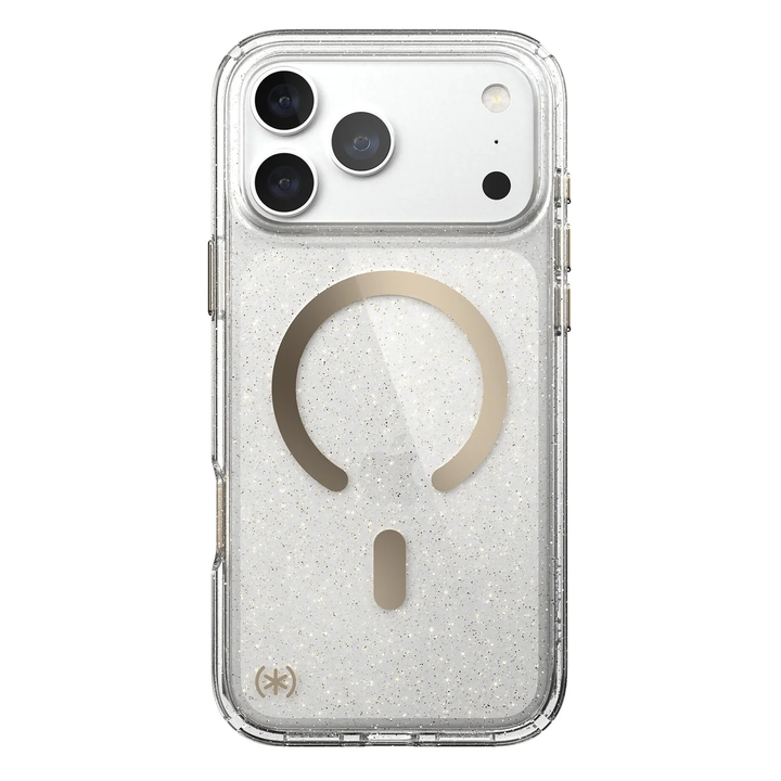 Speck | Presidio Lux Glitter MagSafe iPhone 18 Pro Max Case - Gold Glitter |  151118-9221