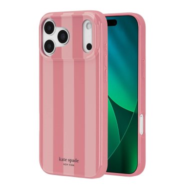 Kate Spade | Protective MagSafe iPhone 18 Pro/17 Pro - Bold Stripe Rose Coral | KS061152