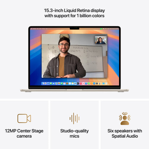 //// Apple | MacBook Air 15" M4 chip with 10-core CPU 16GB 256GB SSD - Starlight | MW1J3LL/A