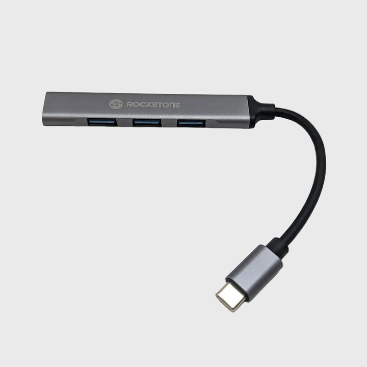 Rockstone | 4 Port Hub USB Type C to USB 3.0 - Black | R1319-01