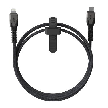 /// UAG Rugged Kevlar Core USB-C to Lightning Charge/Sync Cable 5ft - Black/Grey | 9B4414114030 | PROMO ENDS NED