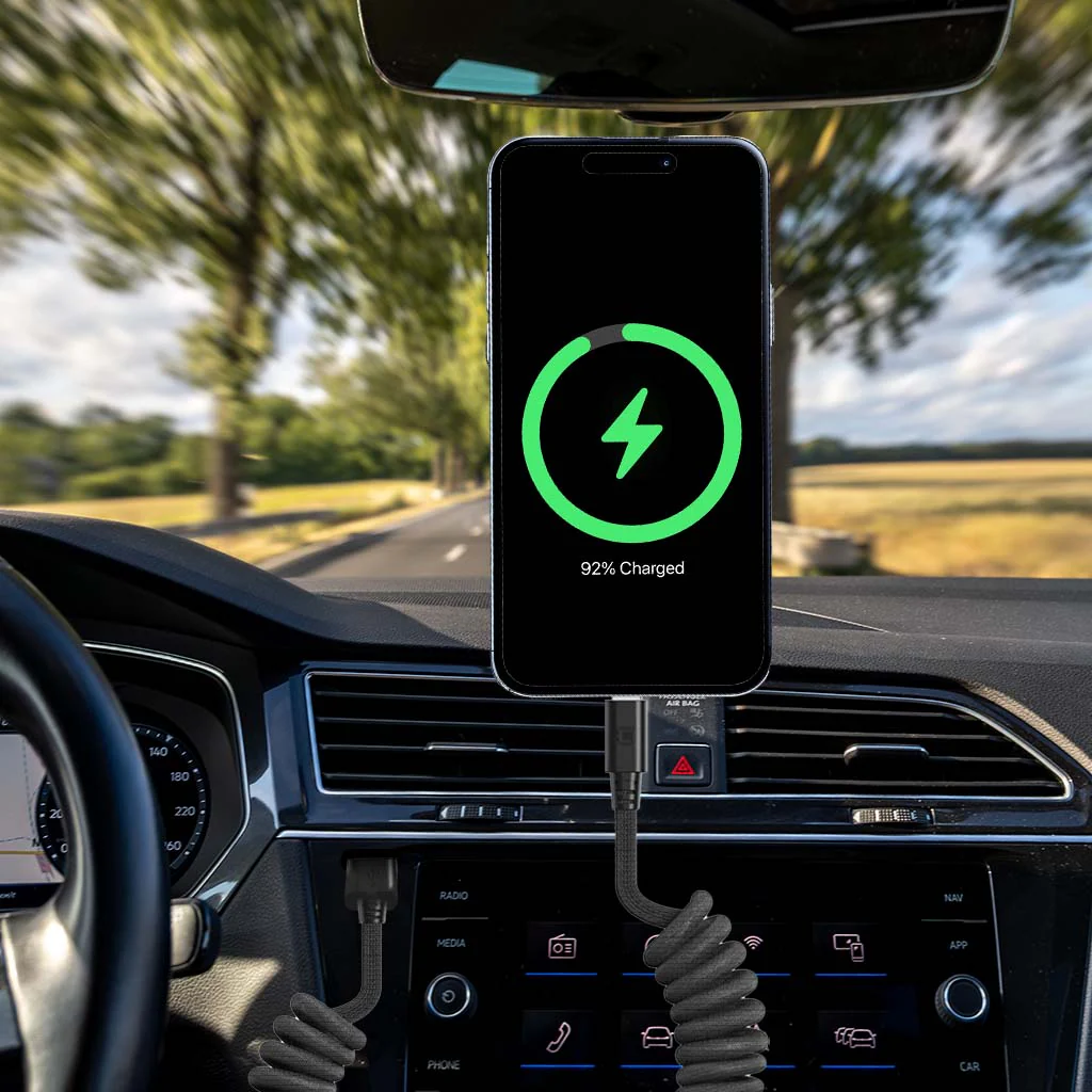 Caseco | Road Ready Coil Cord (USB-C to Lightning) | C0520-40