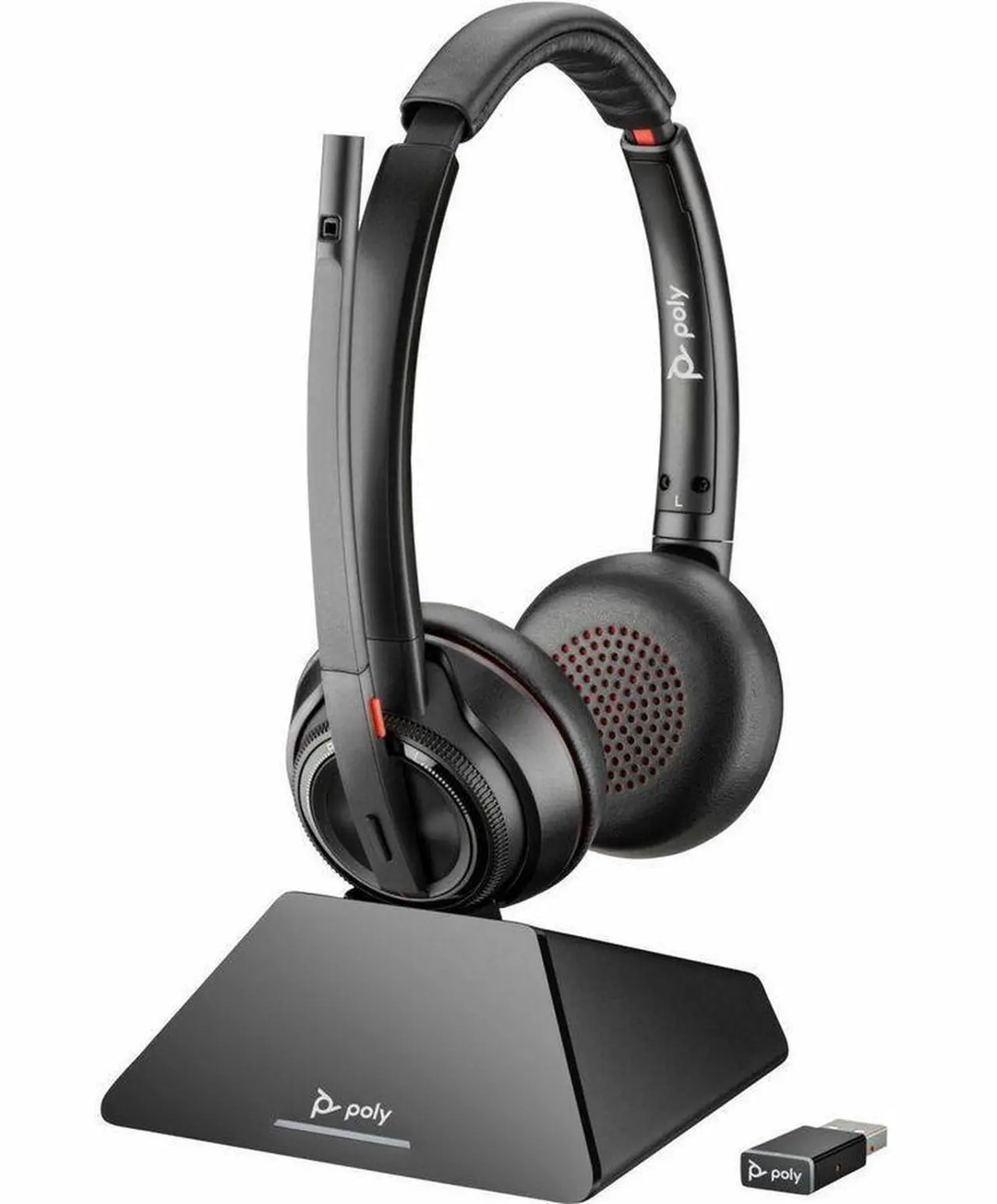HP Poly | Poly Savi 8220 Office Stereo DECT 1920-1930 MHz Headset TAA Wireless On-Ear - Black | 7S4B5AA#ABA