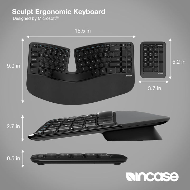 Incase | Sculpt Ergonomic Keyboard Designed by Microsoft - Black Bulk | 5KV-00001
