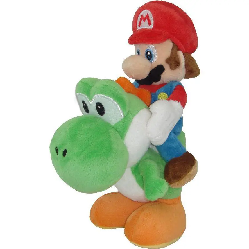 Little Buddy | Mario Riding Green Yoshi Official Super Mario 8" Plush 819996012412
