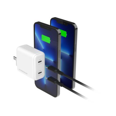Hypergear | Dual Port USB-C PD Wall USB-C PD/PPS Wall Charger Hub 40W 20W - White LP  | 15689