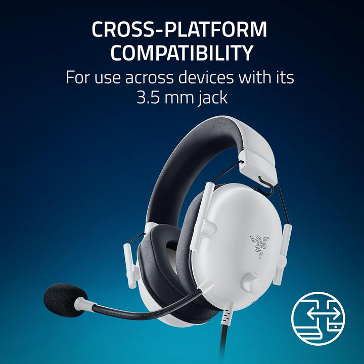 Razer | BlackShark V2 X Gaming Headset  for PS5, Xbox Series X - White | RZ04-03240700-R3U1