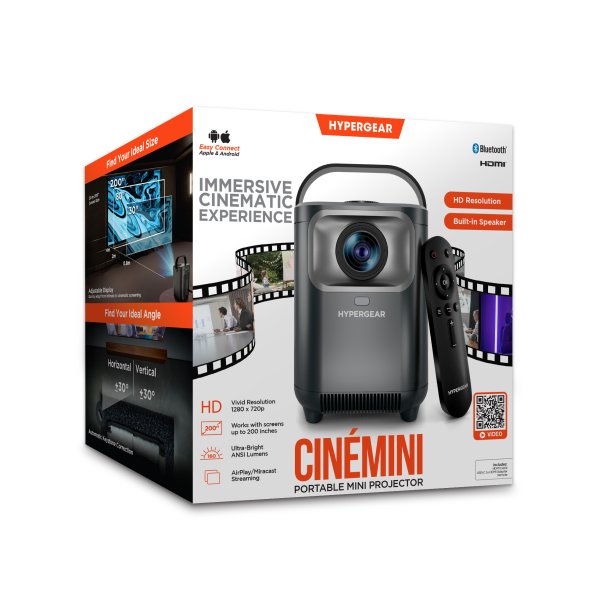 HyperGear | CineMini Portable Mini Projector w/ Android OS 160 Lumens | 15-14288