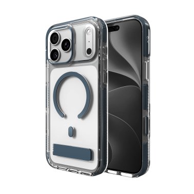 ZAGG | Graphene Santa Cruz Snap iPhone 18 Pro Max/17 Pro Max Kickstand Metallic Case - Blue Shimmer | 702322324