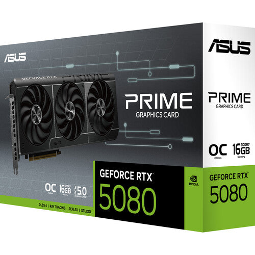 ASUS | Video Card Prime GeForce RTX 5080 16GB GDDR7 OC Edition Graphics Card | PRIME-RTX5080-O16G