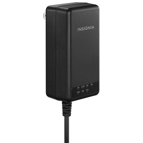 Insignia | Universal AC Adaptor with 7 Tips & USB-A 22.5W - Black | NS-UNI22WAC-C