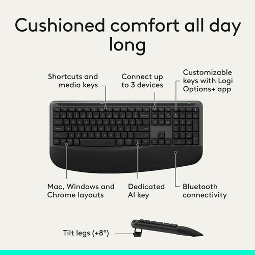 Logitech | Signature Comfort Plus MK880 Wireless Keyboard & Mouse Combo - Black | 920-013968