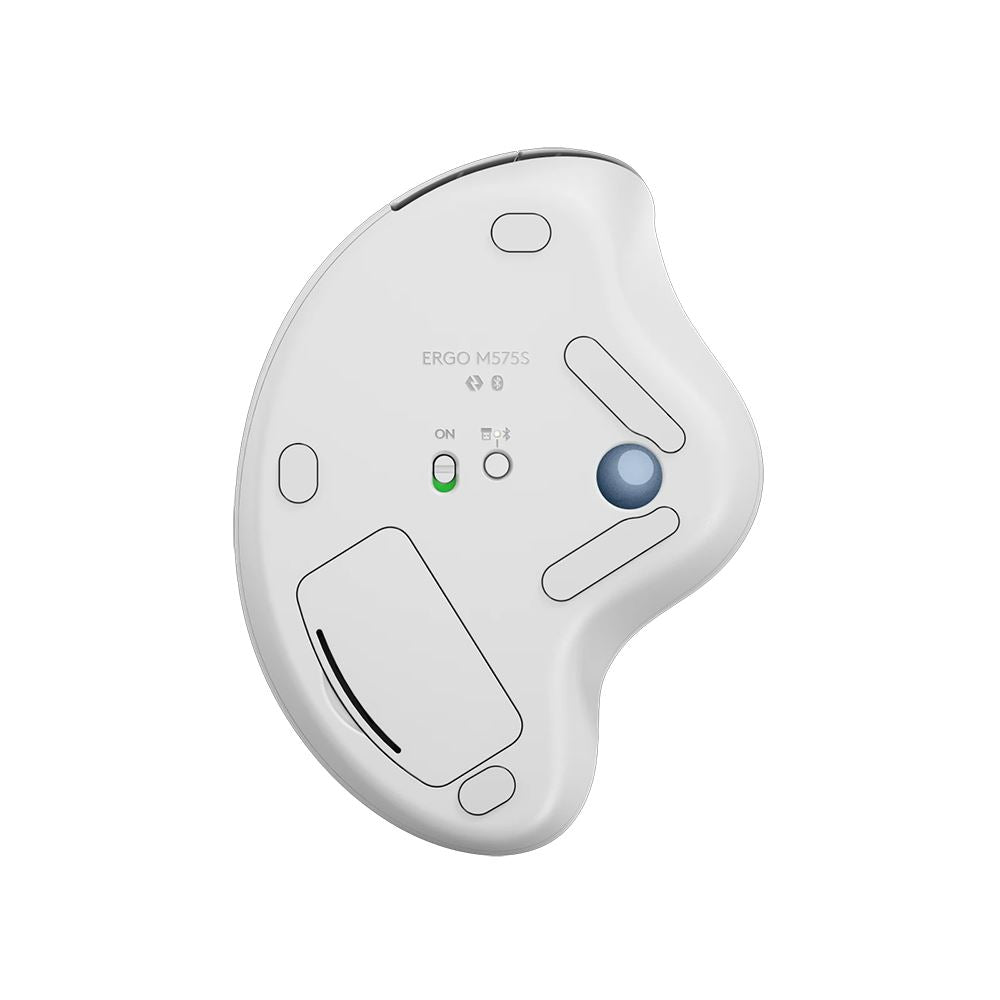 Logitech |  M575 S Mouse Optical Buttons Wireless Trackball - White | 910-007028