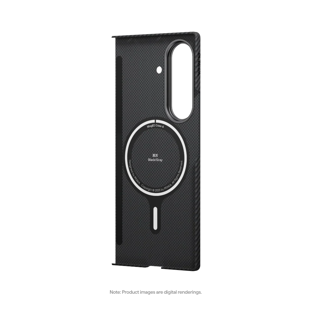 Pitaka | Ultra-Slim Case For Galaxy Z Fold7 - Black/Grey | FBFOLD7