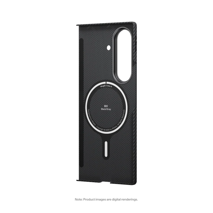 Pitaka | Ultra-Slim Case For Galaxy Z Fold7 - Black/Grey | FBFOLD7