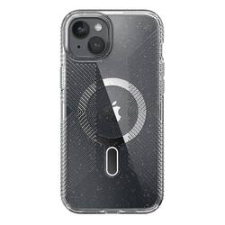 Speck | Presidio Lux Glitter Grip MagSafe with ClickLock Apple iPhone 15 Plus - Clear/Platinum Glitter | 150550-3224