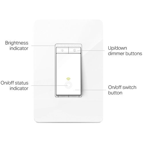 TP-Link | Smart WiFi Light Switch & Dimmer - White | HS220