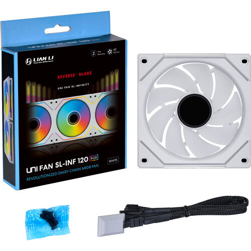 Lian-Li | Fan SL120 SL-Infinity Reverse Blade 120mm - White | UF-RSLIN120-1W