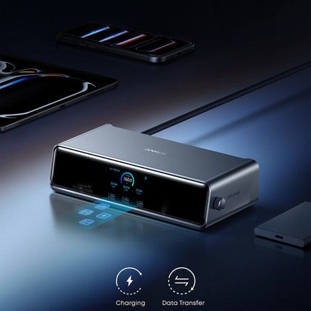 Anker | Prime Docking Station with 14-Port Triple Smart Display 140W Max Gray | A83B31A1