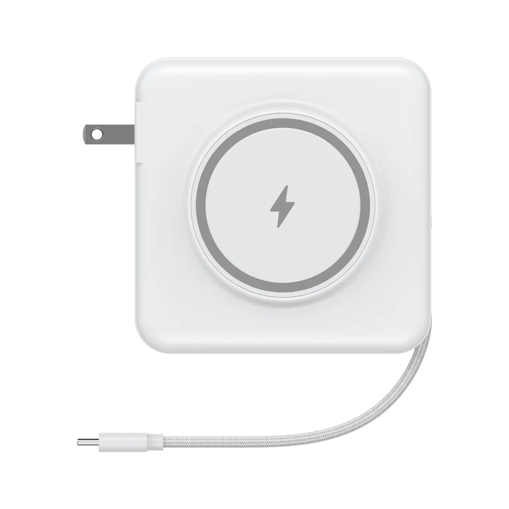 AXS | 4-in-1 Travel Powerbank with Qi2 Wireless Charger - White | AXS4IN1PB