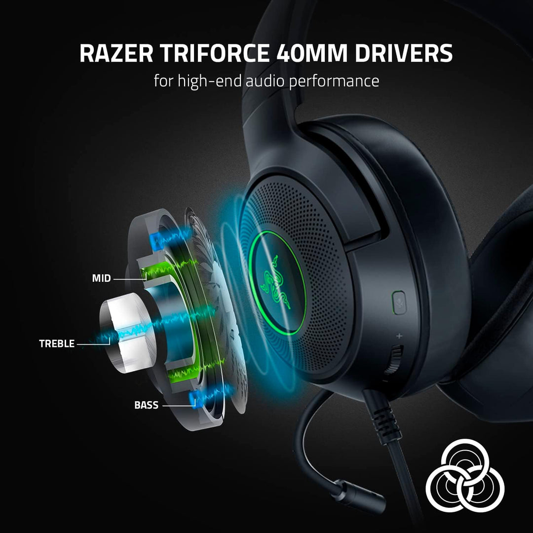 Razer | Kraken Kitty V3 X Wired Over-the-Ear Gaming Headset for PC, PlayStation, Nintendo Switch, Steam Deck & Smartphone - White | RZ04-05350300-R3U1