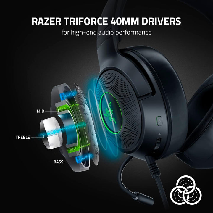 Razer | Kraken Kitty V3 X Wired Over-the-Ear Gaming Headset for PC, PlayStation, Nintendo Switch, Steam Deck & Smartphone - White | RZ04-05350300-R3U1