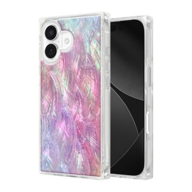 FLAUNT | Square MagSafe iPhone 17 Case - Pink Mother of Pearl | FT057426