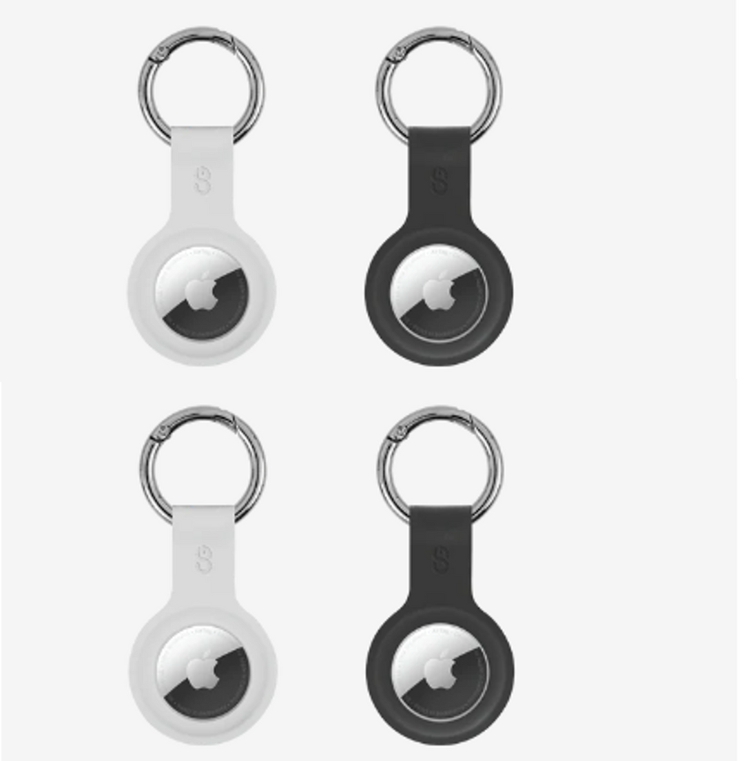 LOGiiX | Silicone Tag for AirTag 4 Pack - White and Black | LGX-13795
