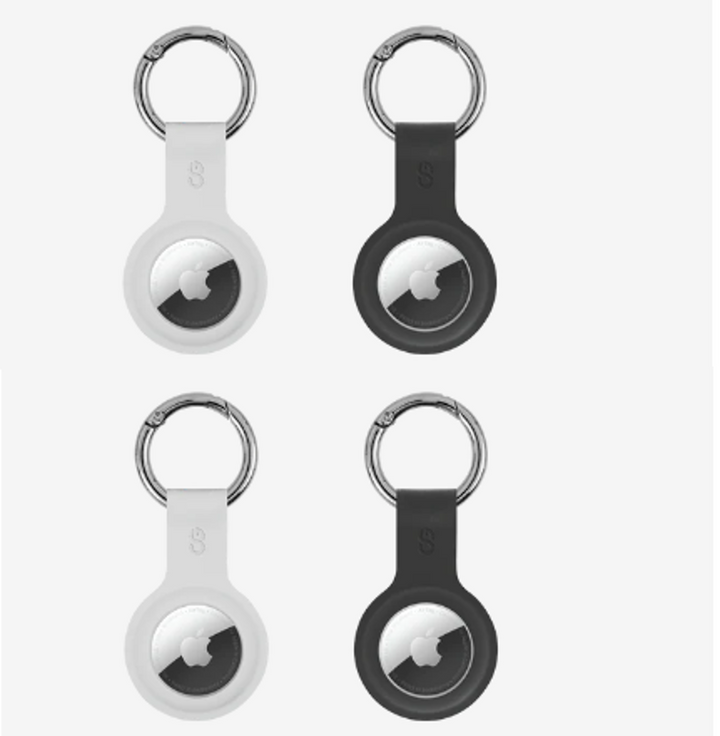 LOGiiX | Silicone Tag for AirTag 4 Pack - White and Black | LGX-13795