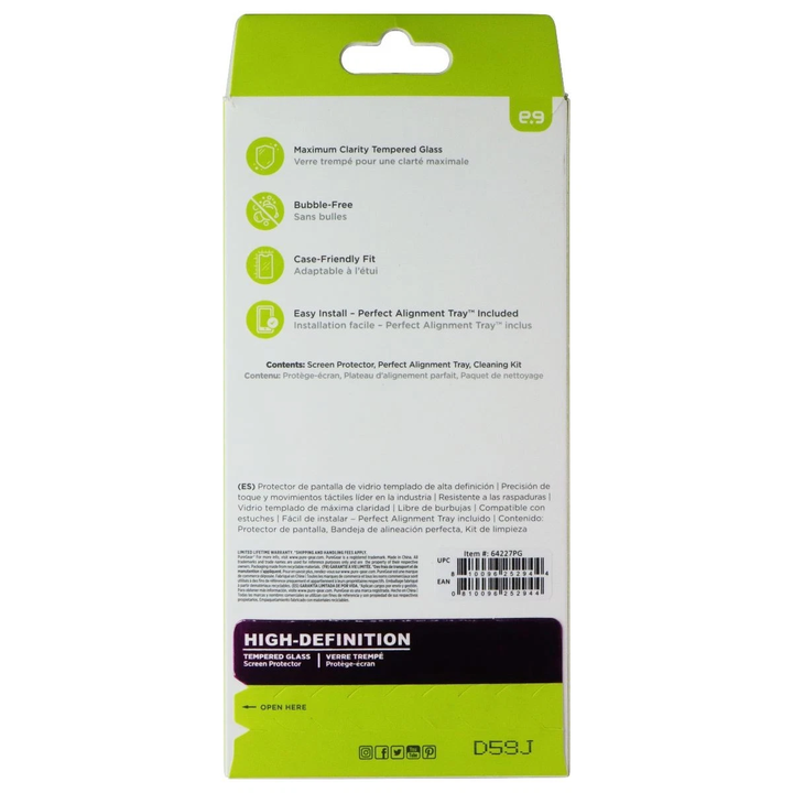 PureGear | Ultra Clear HD Tempered Glass Samsung Galaxy A54 5G Screen Protector w/ Applicator Tray | 15-11033