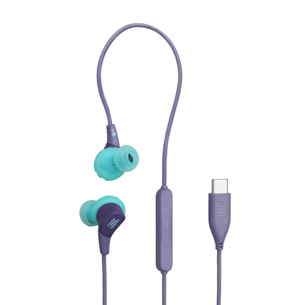 JBL Endurance Run 3C in-Ear Headphones with USB-C - Purple | JBLENDURRUN3CPURAM