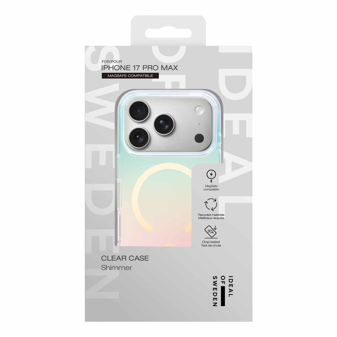 Ideal of Sweden | MagSafe Mid Case for iPhone 17 Pro Max - Clear Shimmer | IDCLCMSB-I2567P-527